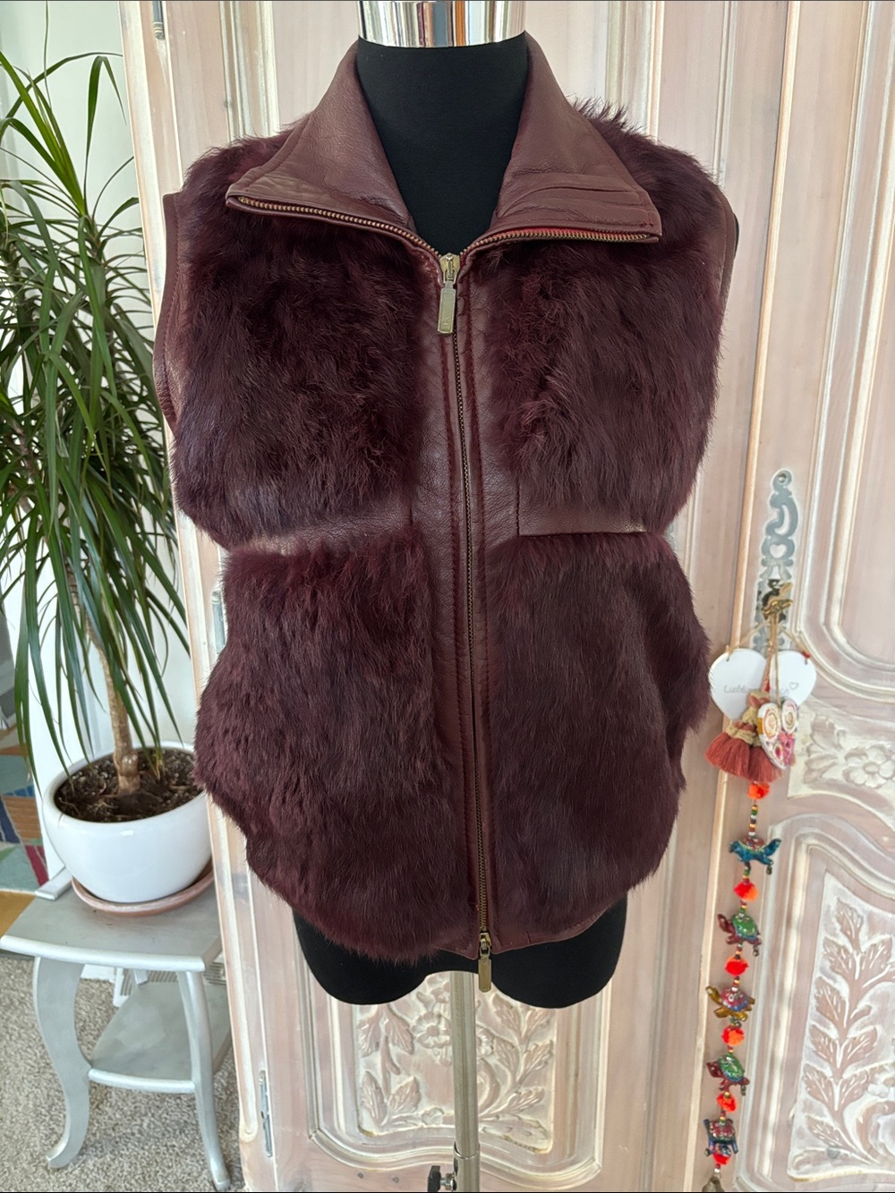Vintage TENAX Leather / Fur Vest